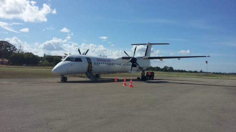 A small passenger aircraft at Ukunda Airstrip. /FILE