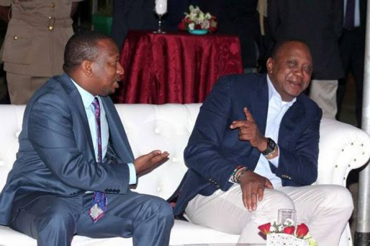 Former Governor Mike Mbuvi Sonko with President Uhuru Kenyatta. /NAIROBI NEWS