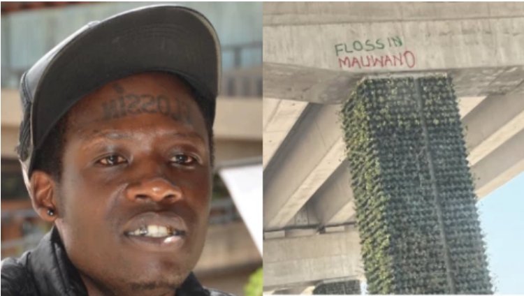 Flossin Mauwano Refutes Being Responsible For The Graffiti On the Nairobi Expressway