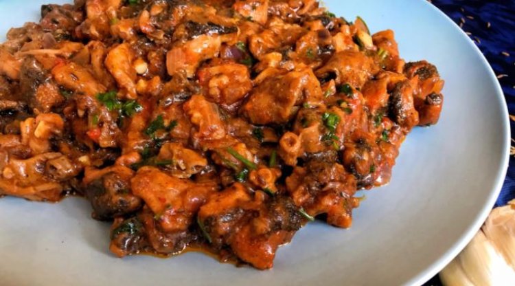 Spicy Flavourful wet fry Matumbo (tripe) recipe
