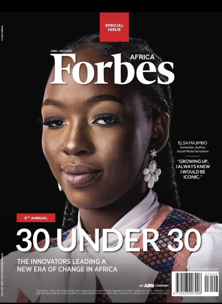 Elsa Majimbo Featured in Forbes Africa’s 30 Under 30 List