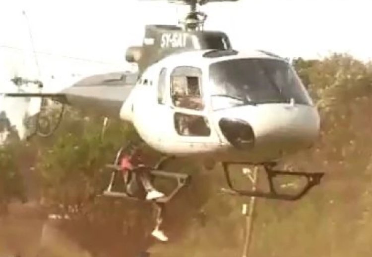 Police Arrest Man who had Hanged on a Chopper in Meru