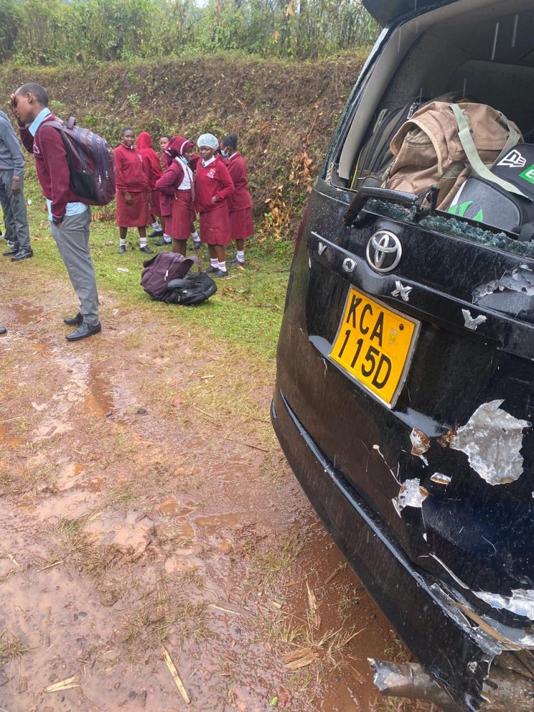PHOTOS: Sironga Girls Students Involved in a road Accident along Kisii-Sotik Road