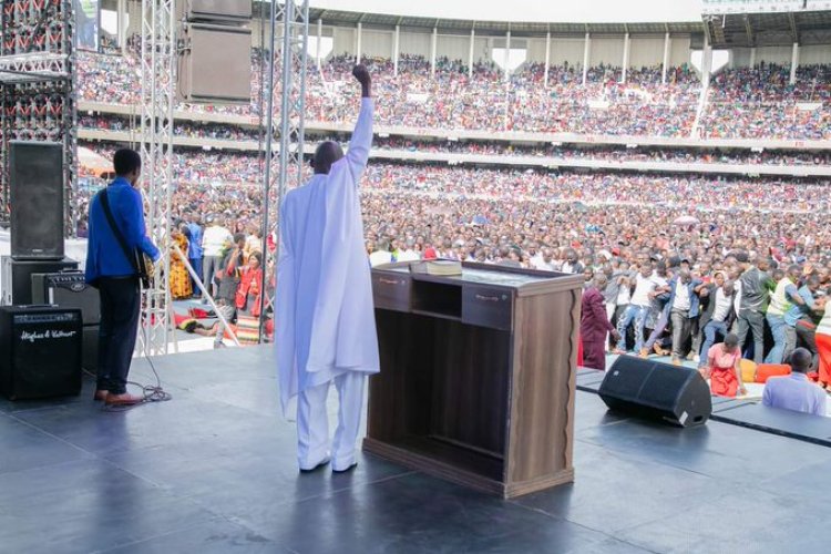 Reactions as Pastor Ezekiel Single-handedly Fills Kasarani Stadium to Capacity